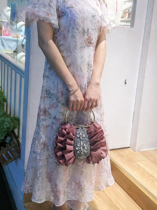 Pinkorra Butterfly Shape Clutch for Girls | PU Leather | Chain Strap | Unique Handle | Medium Size | New Design