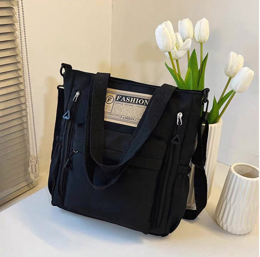Pinkorra Imported Travelling Tote Bag | Waterproof Parachute Material | Large Size | Multi Pocket | College & University Bag