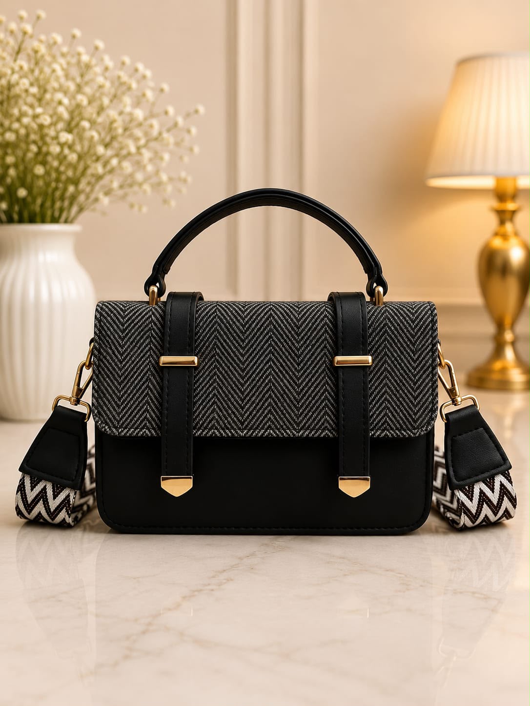 Premium Crossbody Bag for Girls | Medium Cross Body Bag with Long Strap | Everyday Fashion Handbag | Pinkorra
