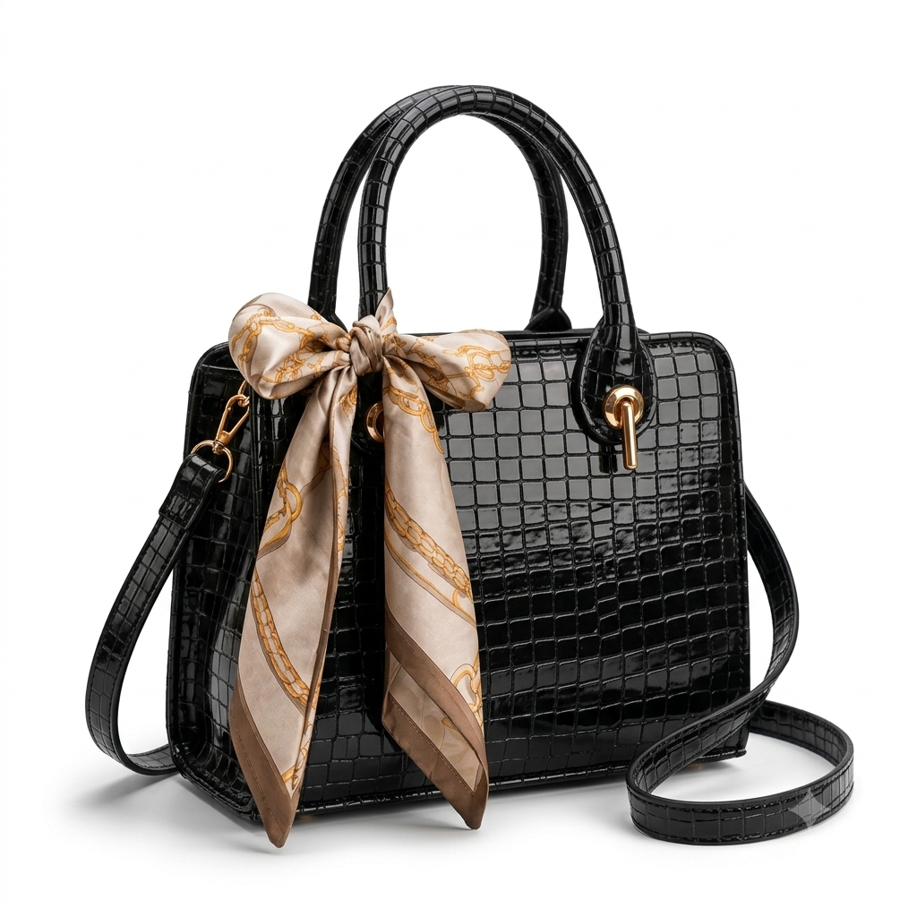 New Crocodile Designer Shoulder Bag for Girls | Premium Medium Shoulder Bag | Elegant Crocodile Texture | Pinkorra