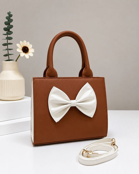 Pinkorra Bow Style Handbag & Crossbody Bag for Women | Premium PU Leather | Multiple Colors