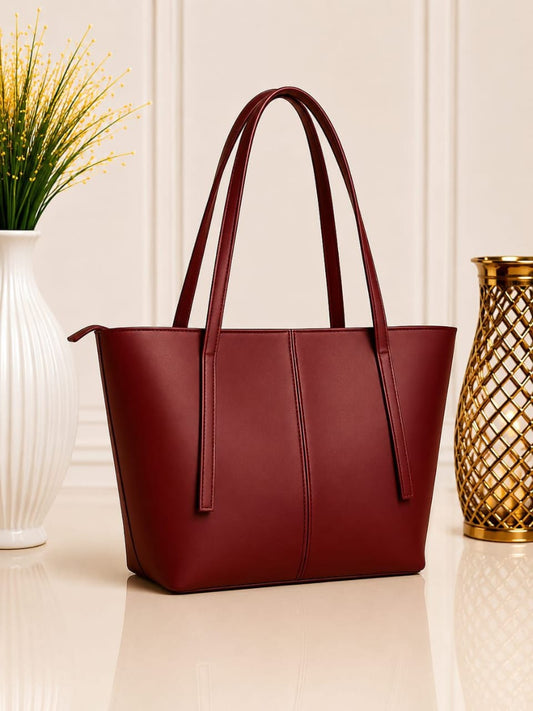 Pinkorra Minimalist Luxury Tote Bag | Master Quality  Premium Leather | Inside Pocket | 6 Colors