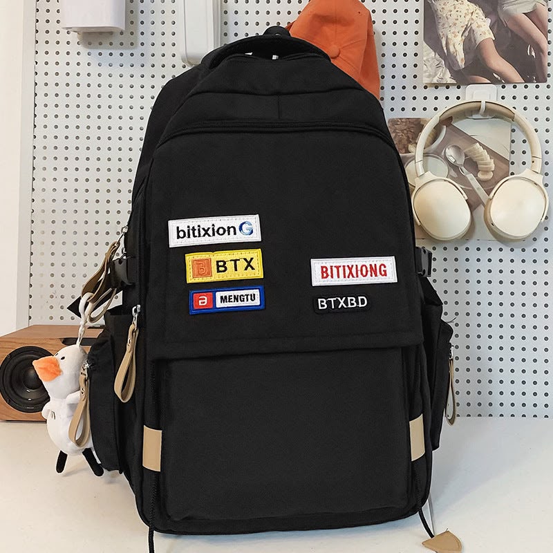Pinkorra Imported Backpack & College Bag for Girls | Polyester | Multiple Pockets | Adjustable Strap | Medium Size