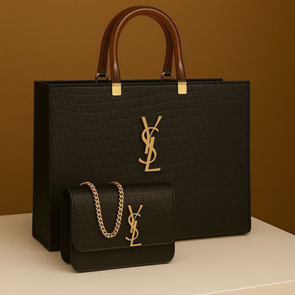 Luxury Designer Handbag & Crossbody Bag Combo for Women | Premium 2-Piece Bag Set | Pinkorra