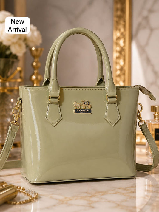 Stylish Women's Handbag with Long Strap & Zipper
