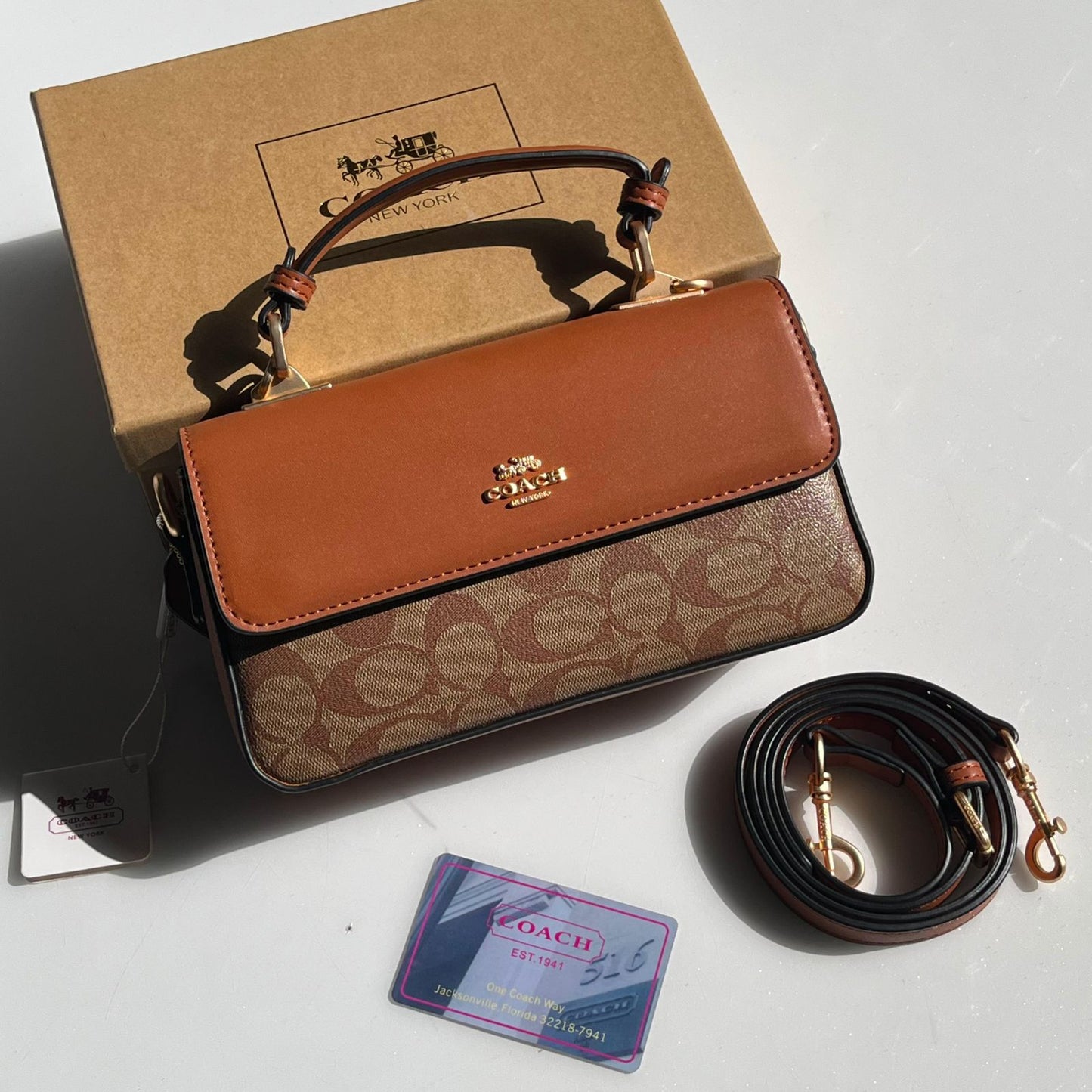 Pinkorra | Coach Mini Josie Top Handle Bag | Brand Accessories Included | Premium Quality
