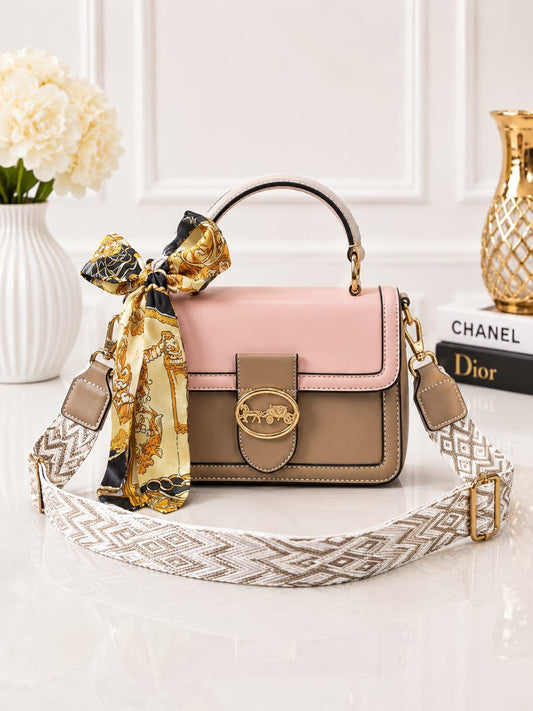 Pinkorra Imported Crossbody Bag for Women | Printed Strap | Premium Quality | 6 Colors | Band Bag Packing