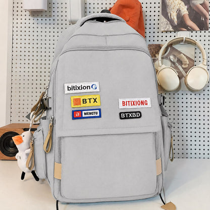 Pinkorra Imported Backpack & College Bag for Girls | Polyester | Multiple Pockets | Adjustable Strap | Medium Size