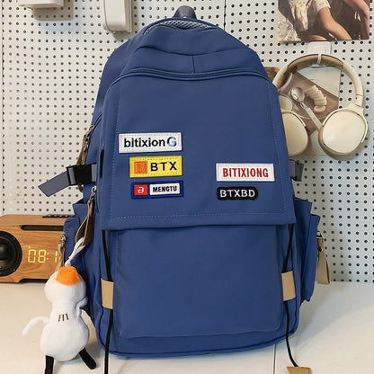 Pinkorra Imported Backpack & College Bag for Girls | Polyester | Multiple Pockets | Adjustable Strap | Medium Size