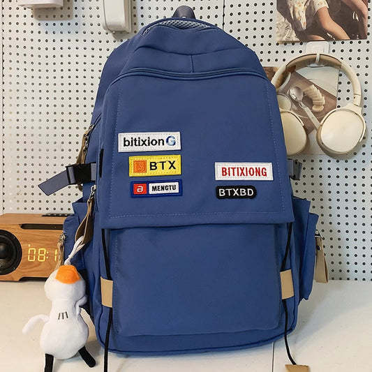 Pinkorra Imported Backpack & College Bag for Girls | Polyester | Multiple Pockets | Adjustable Strap | Medium Size