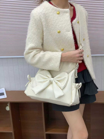Premium Bow Style Handbag & Crossbody Bag Set for Women | Luxury 2-Piece Leather Bag Combo | Pinkorra