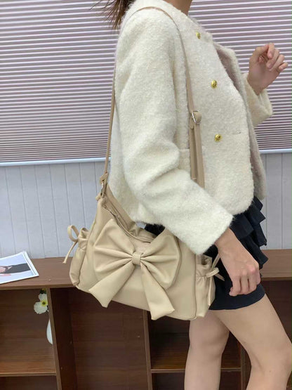 Premium Bow Style Handbag & Crossbody Bag Set for Women | Luxury 2-Piece Leather Bag Combo | Pinkorra