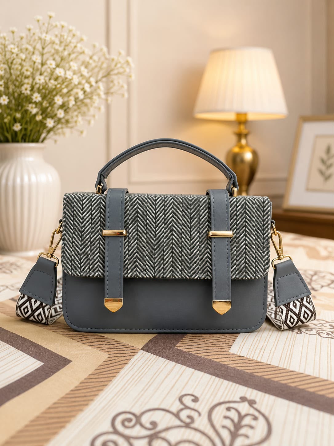Premium Crossbody Bag for Girls | Medium Cross Body Bag with Long Strap | Everyday Fashion Handbag | Pinkorra
