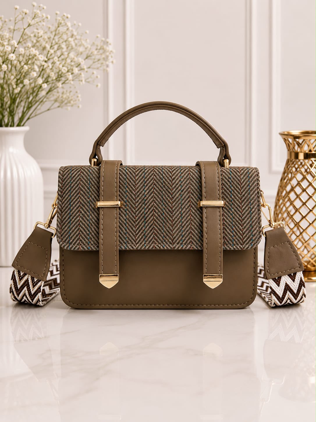 Premium Crossbody Bag for Girls | Medium Cross Body Bag with Long Strap | Everyday Fashion Handbag | Pinkorra