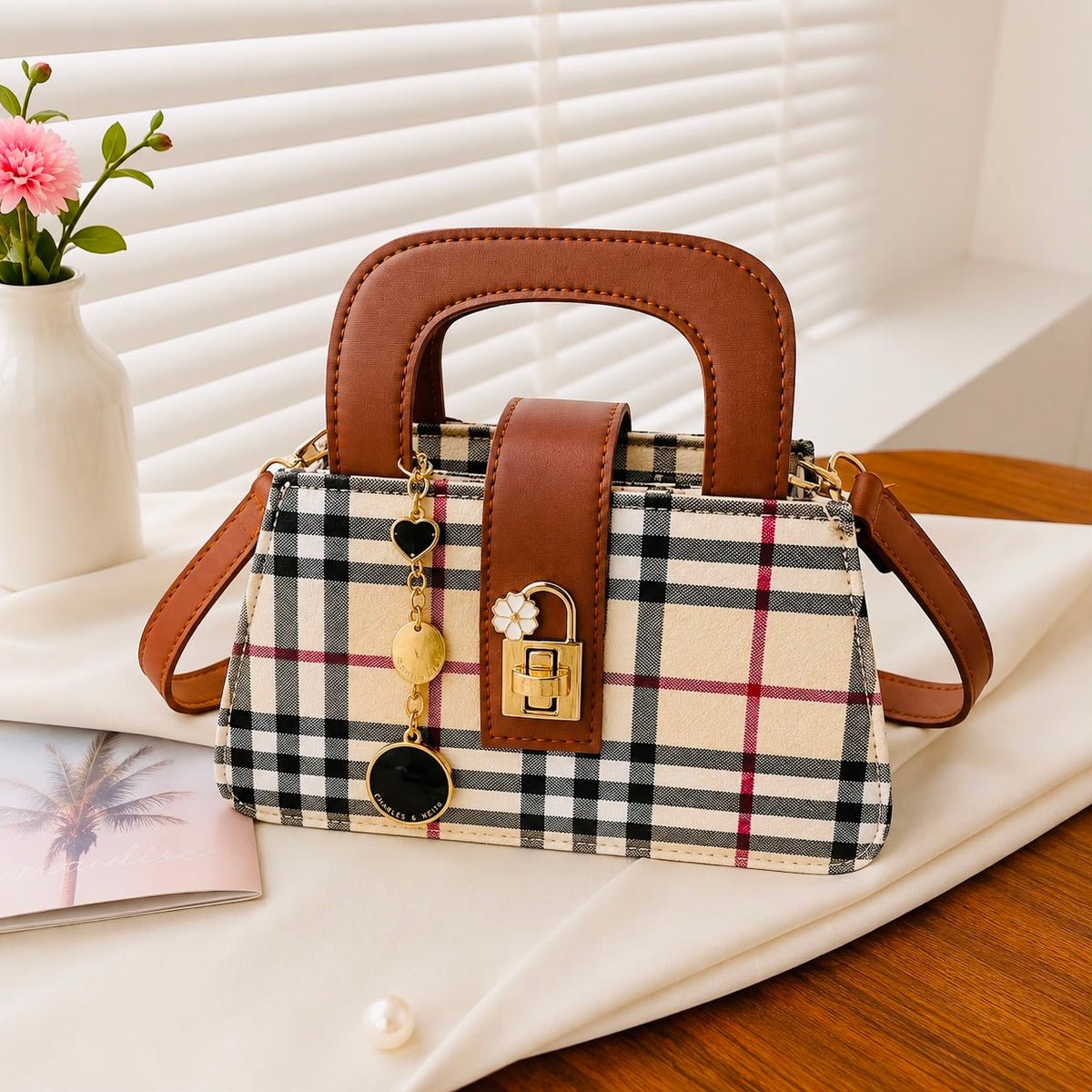 Printed Handbag for Women & Girls – Stylish Shoulder Bag